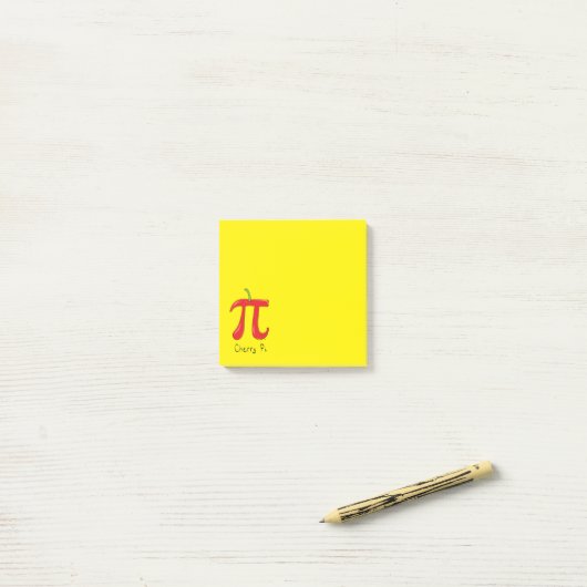 Funny Math Cherry Pi Symbol Post-it Klebezettel (Auf Schreibtisch)