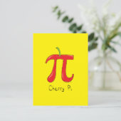 Funny Math Cherry Pi Symbol Postkarte (Stehend Vorderseite)