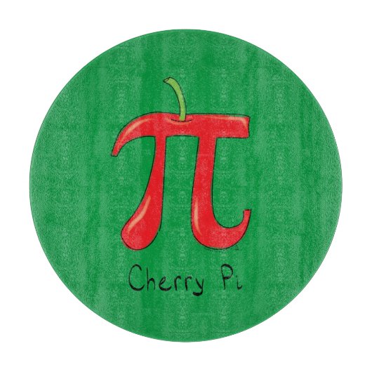 Funny Math Cherry Pi Symbol Schneidebrett (Vorderseite)
