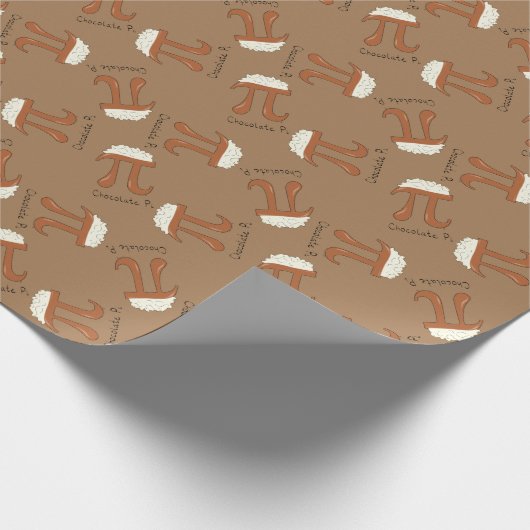 Funny Math Chocolate Pi Symbol Geschenkpapier (Ecke)