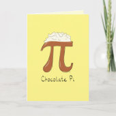 Funny Math Chocolate Pi Symbol Karte (Vorderseite)