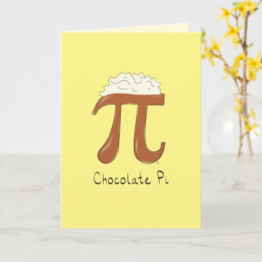 Funny Math Chocolate Pi Symbol Karte (Gelbe Blume)