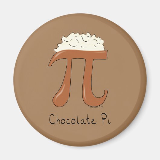 Funny Math Chocolate Pi Symbol Magnet (Vorne)