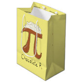 Funny Math Chocolate Pi Symbol Mittlere Geschenktüte (Vorderseite Schrägansicht)