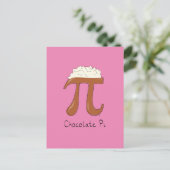 Funny Math Chocolate Pi Symbol Postkarte (Stehend Vorderseite)