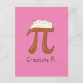 Funny Math Chocolate Pi Symbol Postkarte (Vorderseite)