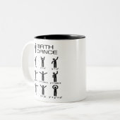 Funny Math Dance Algebra clever Maths students tea Zweifarbige Tasse (Vorderseite Links)
