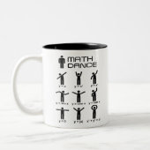 Funny Math Dance Algebra clever Maths students tea Zweifarbige Tasse (Links)
