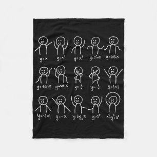 Funny Math Dances Happy Face Sketch Algebra Spaß Fleecedecke