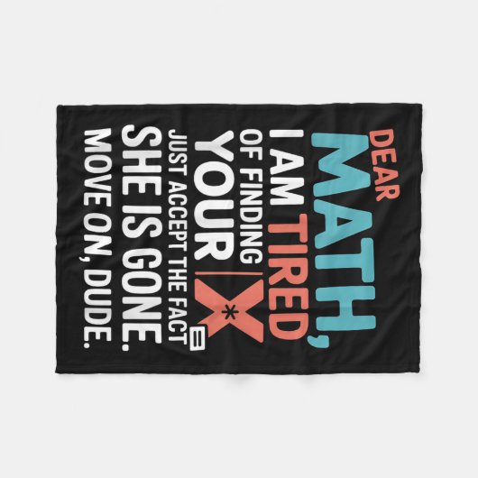 Funny Math Design For Boys Girls Math Teachers Men Fleecedecke (Vorderseite (Horizontal))