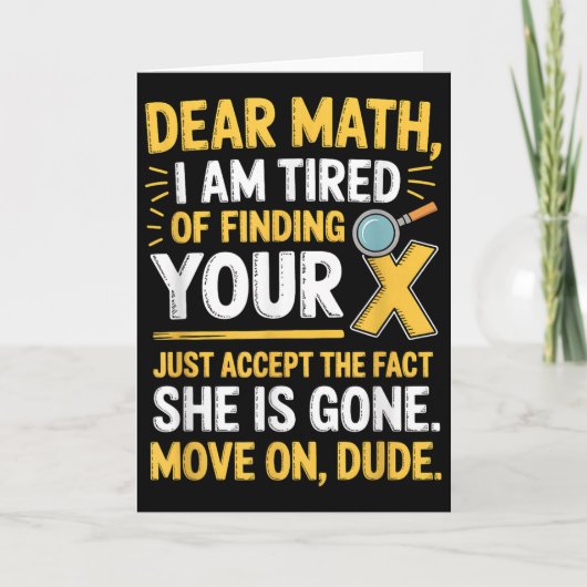Funny Math Design For Boys Girls Math Teachers Men Karte (Vorderseite)