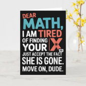 Funny Math Design For Boys Girls Math Teachers Men Karte (Gelbe Blume)