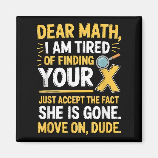 Funny Math Design For Boys Girls Math Teachers Men Magnet (Vorne)