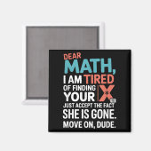 Funny Math Design For Boys Girls Math Teachers Men Magnet (Vorderseite/Rückseite)