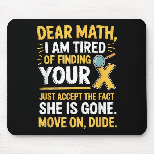 Funny Math Design For Boys Girls Math Teachers Men Mousepad (Vorne)