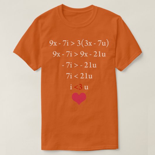 Funny Math Equation Liebe Equation Design T-Shirt (Design vorne)