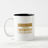 Funny Math Equation T-Shirt I Hat Math Puns Stude Zweifarbige Tasse (Links)