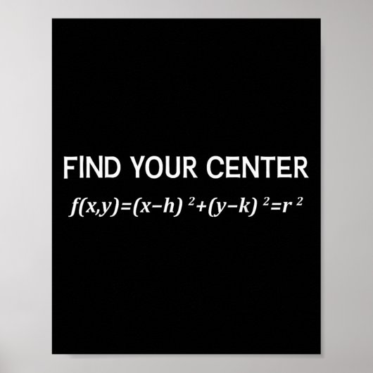 Funny Math Finden Sie Ihr Center Circle Equity Mat Poster (Vorne)