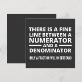 Funny Math FINE LINE NUMERATOR DENOMINATOR Einladung (Vorne/Hinten)