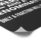 Funny Math FINE LINE NUMERATOR DENOMINATOR Poster (Ecke)