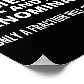 Funny Math FINE LINE NUMERATOR DENOMINATOR Poster (Ecke)