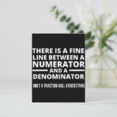 Funny Math FINE LINE NUMERATOR DENOMINATOR Save The Date (Stehend Vorderseite)