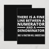 Funny Math FINE LINE NUMERATOR DENOMINATOR Save The Date (Vorne/Hinten)