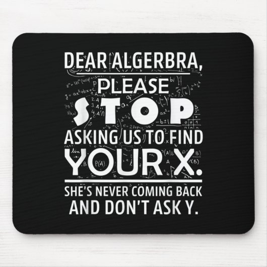 Funny Math For Math Lovers Nerd Nerdy Hilarious De Mousepad (Vorne)