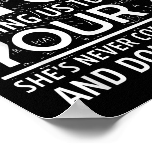 Funny Math For Math Lovers Nerd Nerdy Hilarious De Poster (Ecke)