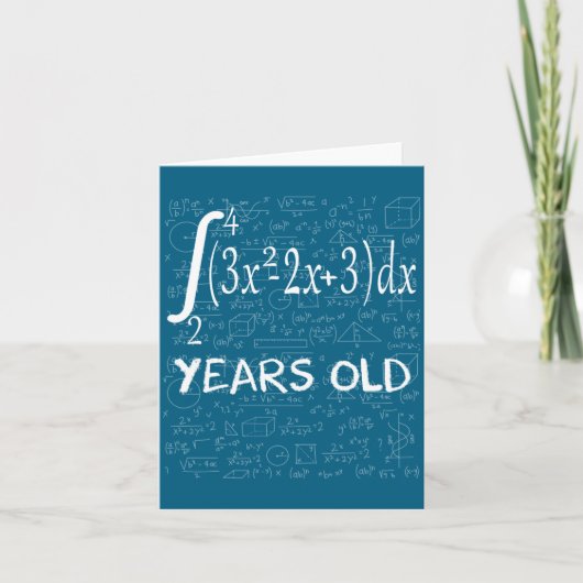 Funny Math Geek 50 Years Old 50th Birthday Integra Karte (Vorderseite)