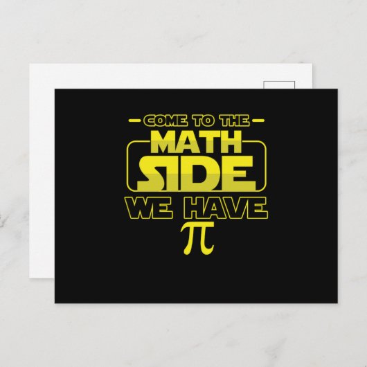 Funny Math Geek Mathematician Mathlete Come To The Postkarte (Vorne/Hinten)