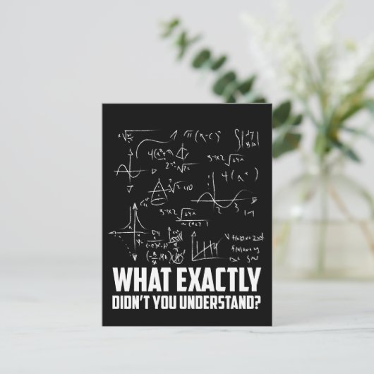Funny Math Geek Physik Science Joke Postkarte (Stehend Vorderseite)