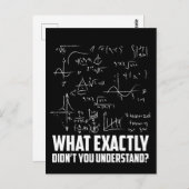 Funny Math Geek Physik Science Joke Postkarte (Vorne/Hinten)