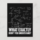 Funny Math Geek Physik Science Joke Postkarte (Vorderseite)