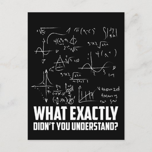 Funny Math Geek Physik Science Joke Postkarte (Vorderseite)