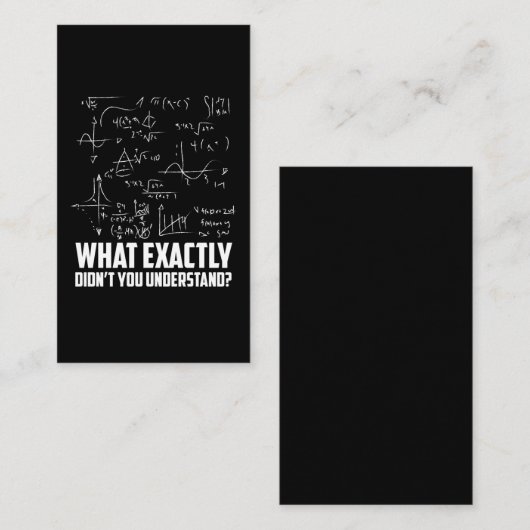 Funny Math Geek Physik Science Joke Visitenkarte (Vorne/Hinten)