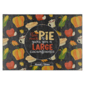 Funny Math Geek Pie Pun Erntedank Food Pattern Schneidebrett (Vorderseite)