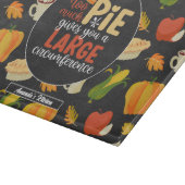 Funny Math Geek Pie Pun Erntedank Food Pattern Schneidebrett (Ecke)