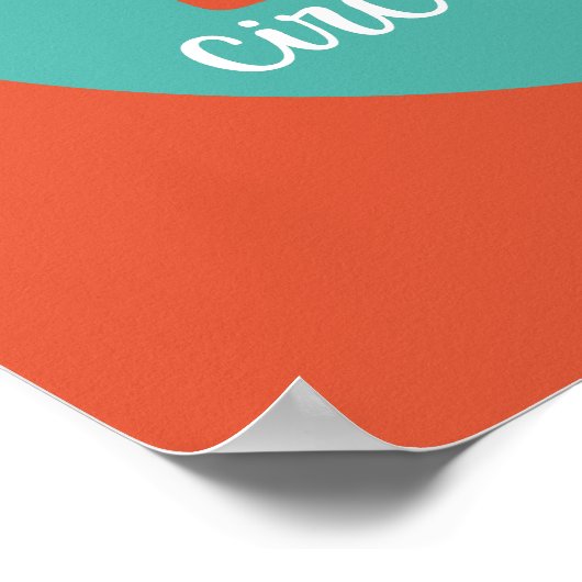 Funny Math Geek Pie Pun Retro Kitchen Typografie Poster (Ecke)