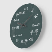 Funny Math Genius Geek Große Wanduhr (Winkel)