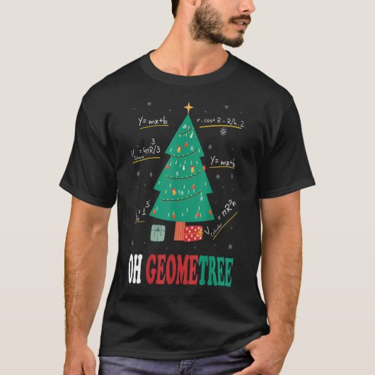 Funny Math Geometry Weihnachtsbaum Geometree Unter T-Shirt (Vorderseite)