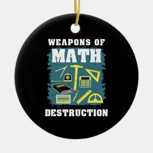 Funny Math Gifts Keramik Ornament (Vorne)
