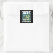 Funny Math Gifts Quadratischer Aufkleber (Tasche)