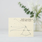 Funny Math Greetings Card, Humorer Geburtstag Postkarte (Stehend Vorderseite)