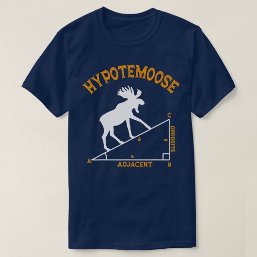 Funny Math Hypotemoose Dreieck angrenzend Mathemat T-Shirt (Design vorne)