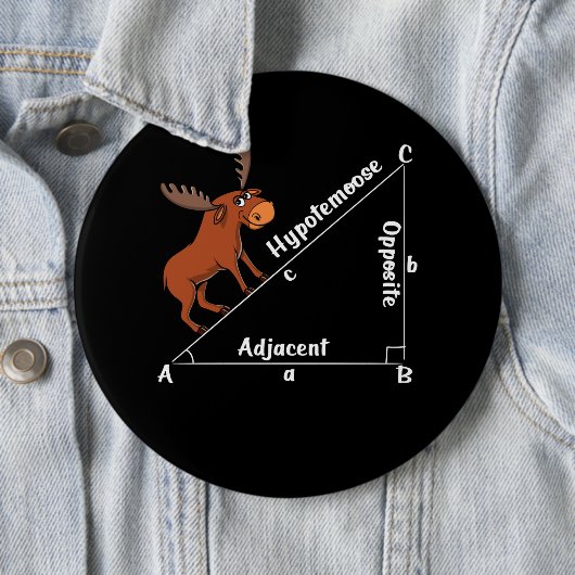 Funny Math Hypotemoose Geometry Else Joke Pun Button (Beispiel)