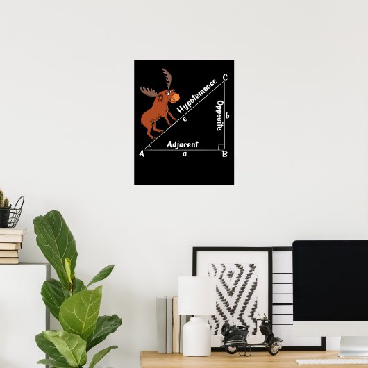 Funny Math Hypotemoose Geometry Else Joke Pun Poster (Heimbüro)