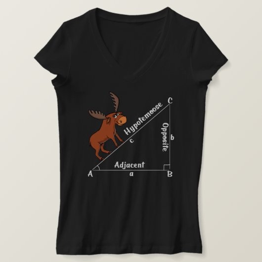 Funny Math Hypotemoose Geometry Else Joke Pun T-Shirt (Design vorne)