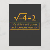 Funny Math Joke - imaginäre Nummer vermisst Postkarte (Vorderseite)
