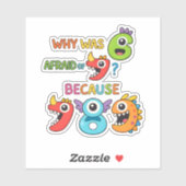 Funny Math Joke Numbers Sticker for Kids (Blatt)